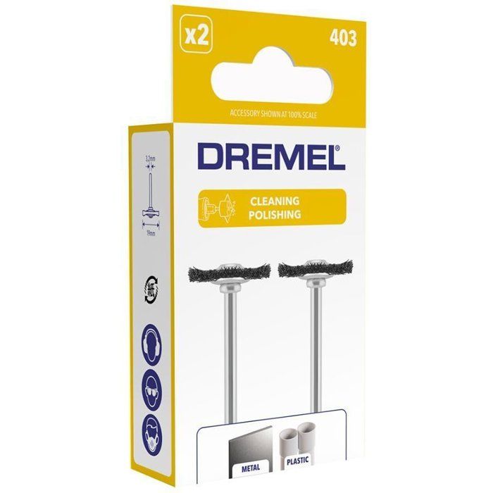DREMEL set of 2 crown silk brushes