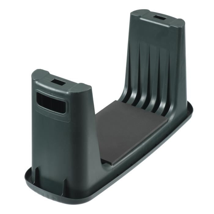 NATURE HDPE knee stool - 2 positions: sitting and kneeling - H 34 x 65.5 x 25 cm - Green