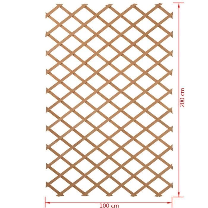 Nature Garden fence 100 x 200 cm Natural wood