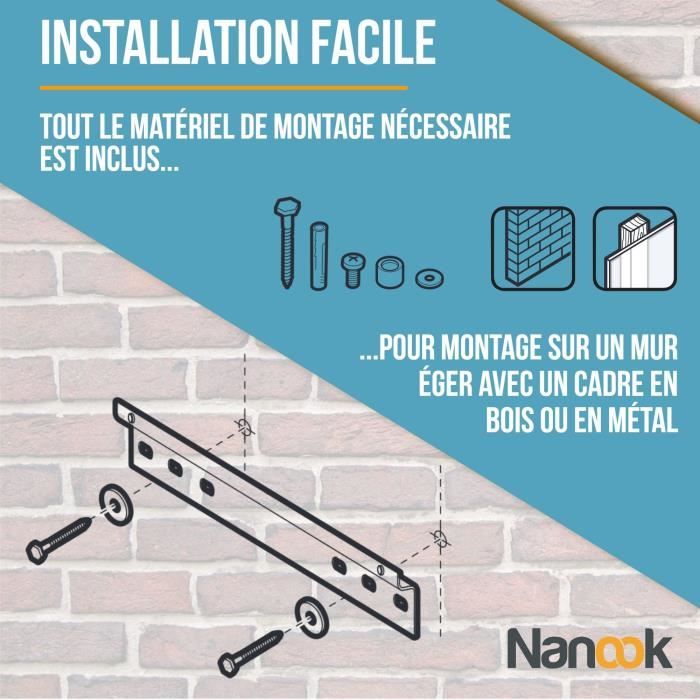 NANOOK TV Wall Mount - Ultra Flat - 32-55 Inches - for LCD and (O)LED TVs - Black