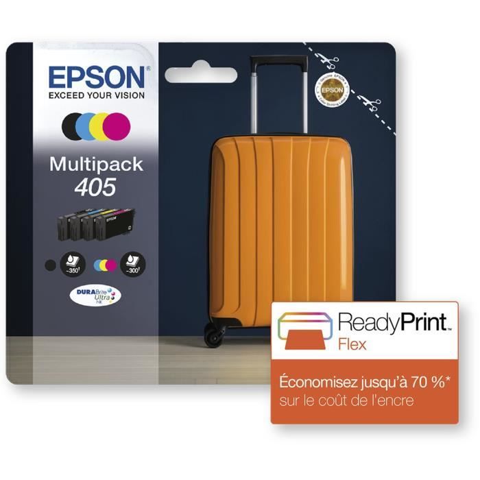 Pack of 4 Ink cartridges - 405 Ultra Ink - EPSON - WorkForce WF-7830, 7835, 7840, WorkForce Pro WF-3820, 3825, 4820, 4825, 4830