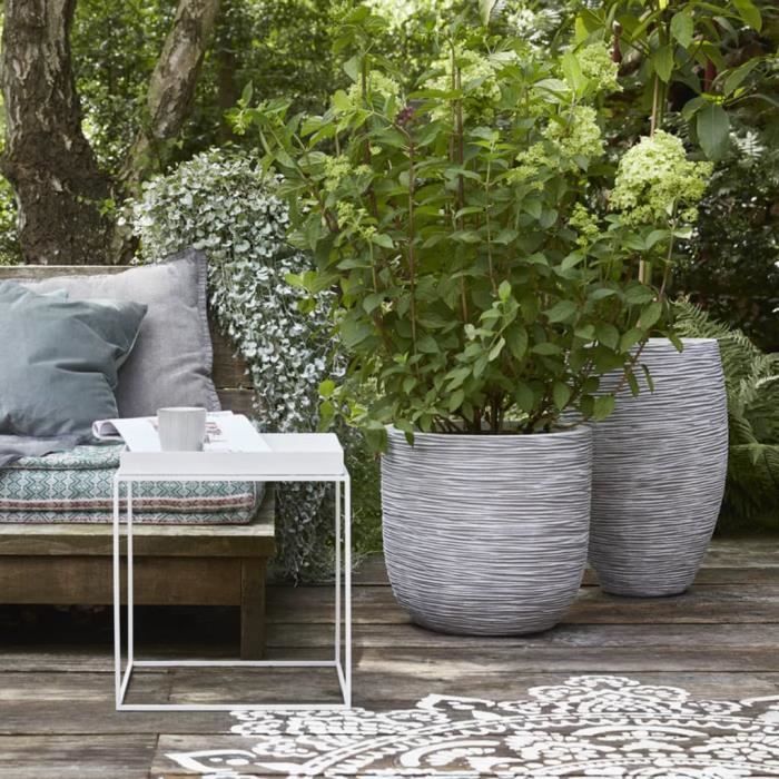 Capi Jardiniere Nature Rib 54x52 cm ivory KOFI935 424241
