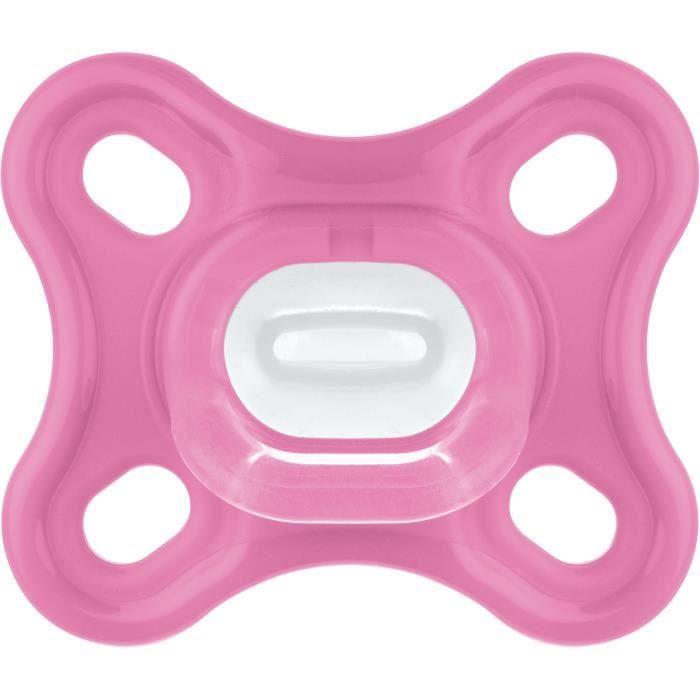 MAM Comfort Physiological Pacifier +0m Pink Set of 2 + Storage Box