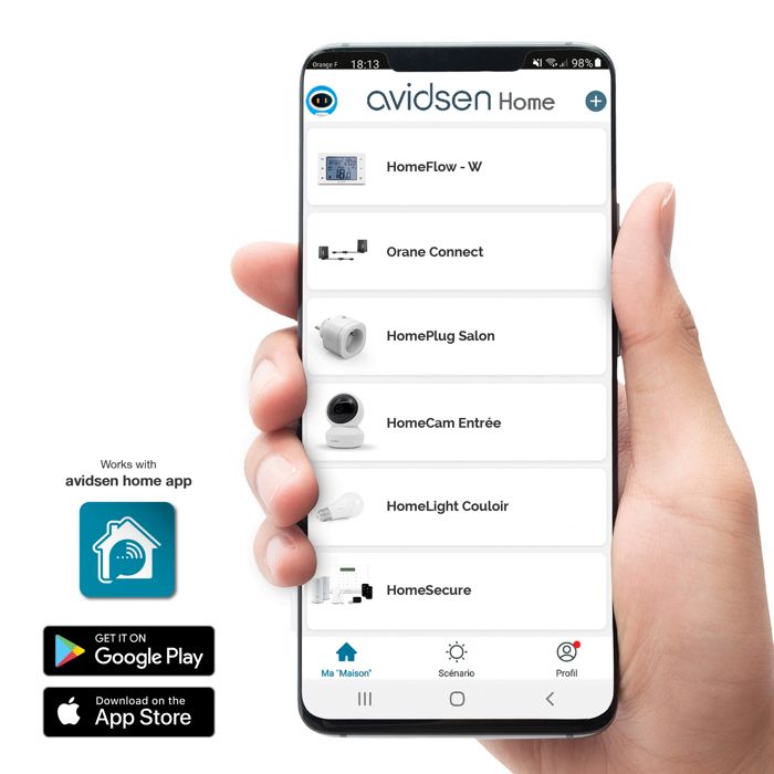 Connected motorization with articulated arms - AVIDSEN - Orane Connect - Swing gate - 5 m - 500 Kg