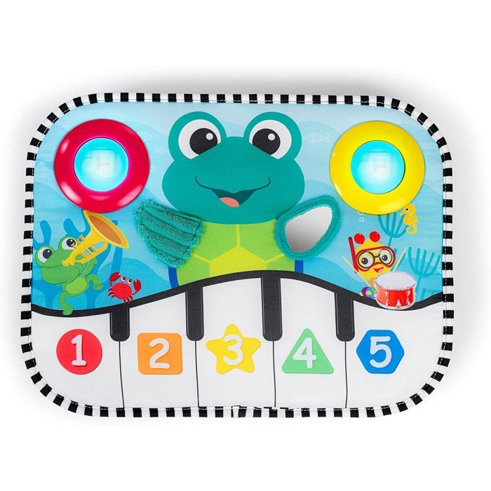 BABY EINSTEIN Ocean Explorers Neptune's Kick & Explore musical play mat, crib toy, from birth