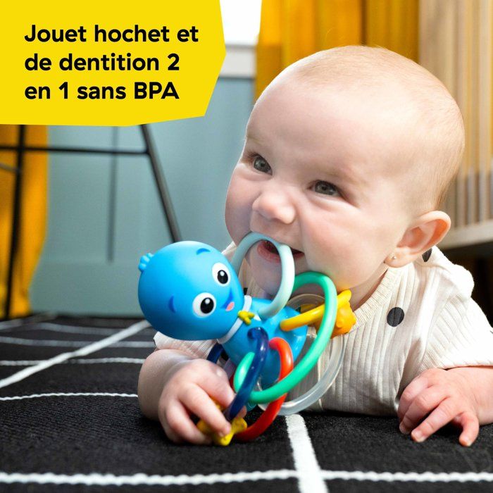 BABY EINSTEIN Ocean Explorers Opus' Shake & Soothe Teethers, toy and rattle, from birth