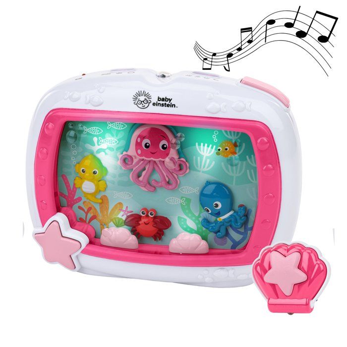 BABY EINSTEIN Baby Night Light - Pink Sea Dreams - 25 min setting light, sound, music or soothing ocean sounds, remote control