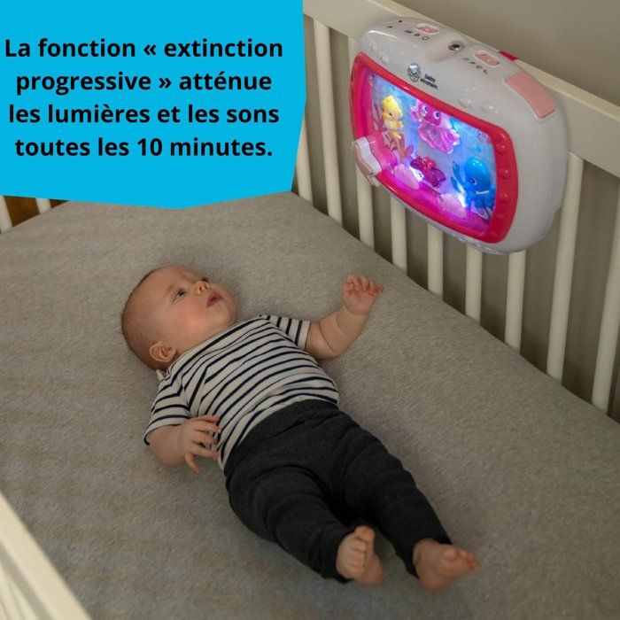 BABY EINSTEIN Baby Night Light - Pink Sea Dreams - 25 min setting light, sound, music or soothing ocean sounds, remote control