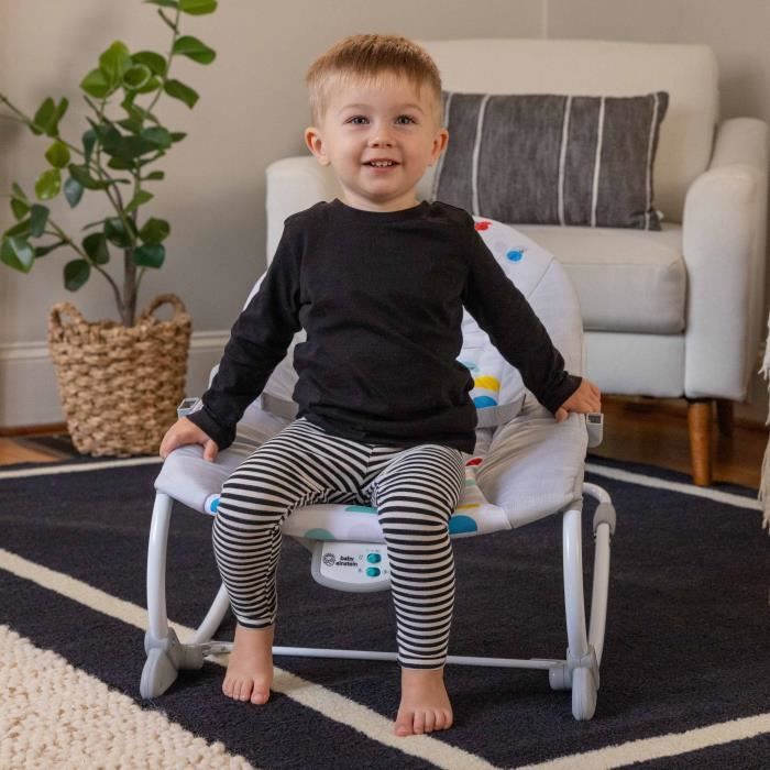 BABY EINSTEIN -DEAN- 3-in-1 evolving baby rocker, Melodies and vibrations, 3 positions, removable toy arch, 0-30 months