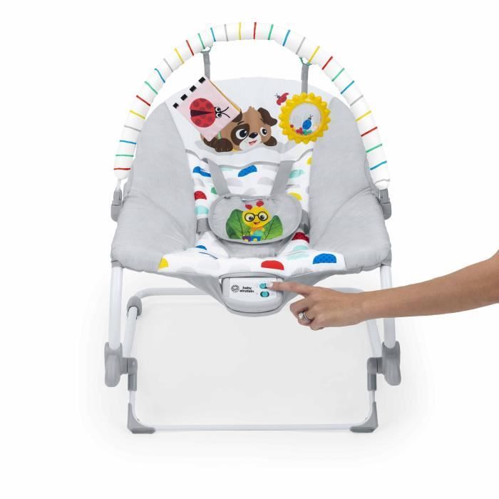 BABY EINSTEIN -DEAN- 3-in-1 evolving baby rocker, Melodies and vibrations, 3 positions, removable toy arch, 0-30 months