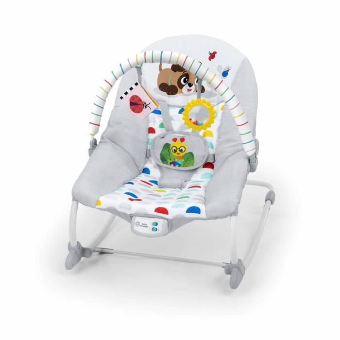 BABY EINSTEIN -DEAN- 3-in-1 evolving baby rocker, Melodies and vibrations, 3 positions, removable toy arch, 0-30 months