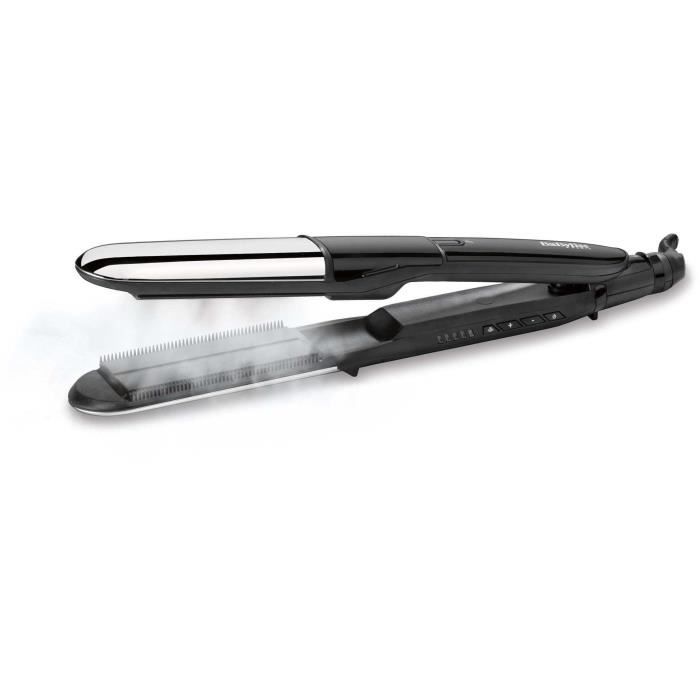 BaByliss ST496E - BaByliss Steam shine steam straightener - 5 temperatures up to 230 ° C - Ionic function - 39 mm ceramic plates