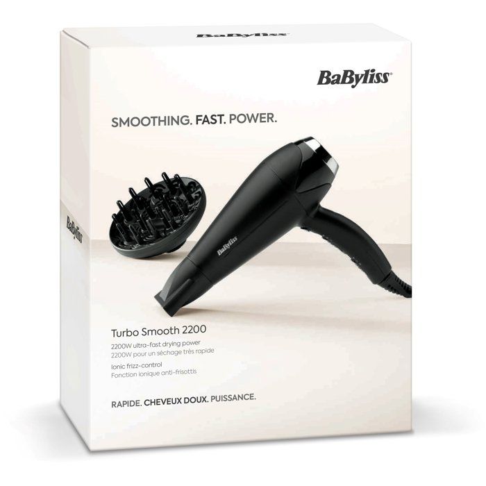 BABYLISS D572DE HAIRDRYER DC Turbo Smooth 2200