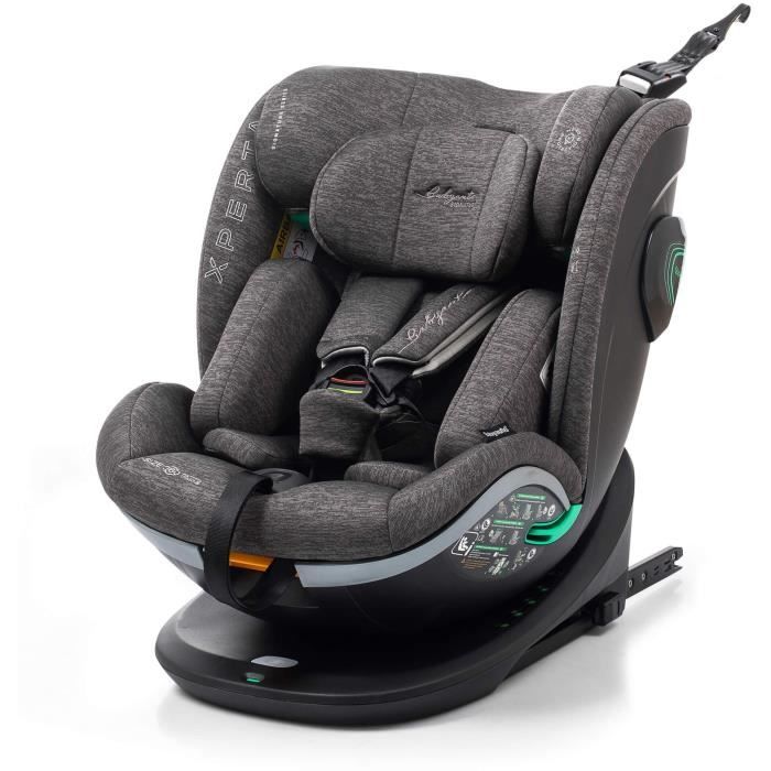 Car seat - BABYAUTO - XPERTA GREY DOBBY - From birth to 12 years - 0-36 kg - I-Size - ISOFIX - 360° swivel - ECE R129