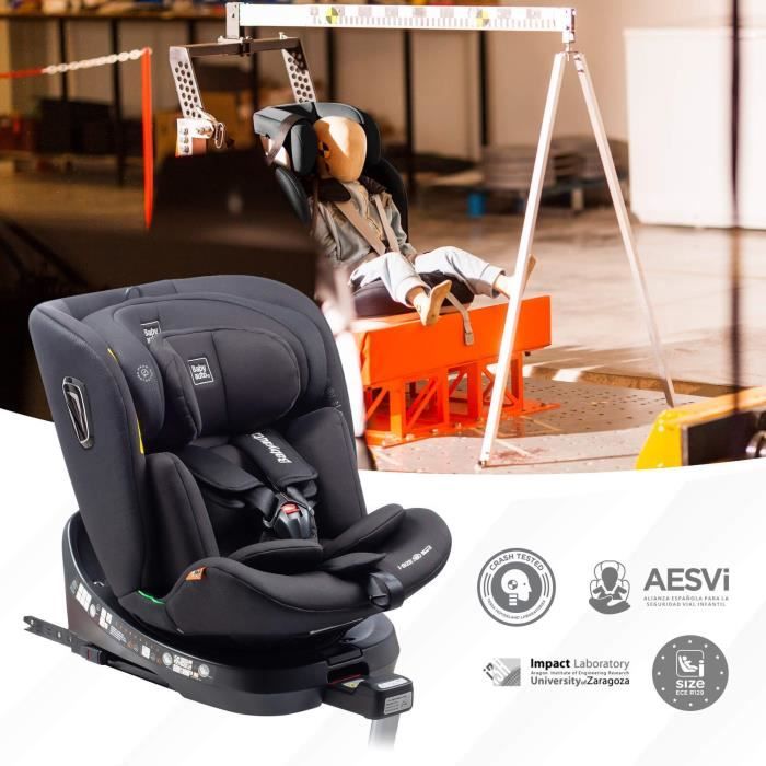 Car seat - BABYAUTO - AITANA GREY ANTHRACITE - From birth to 12 years - 0-36 kg - I-Size - ISOFIX - 360° swivel - ECE R129
