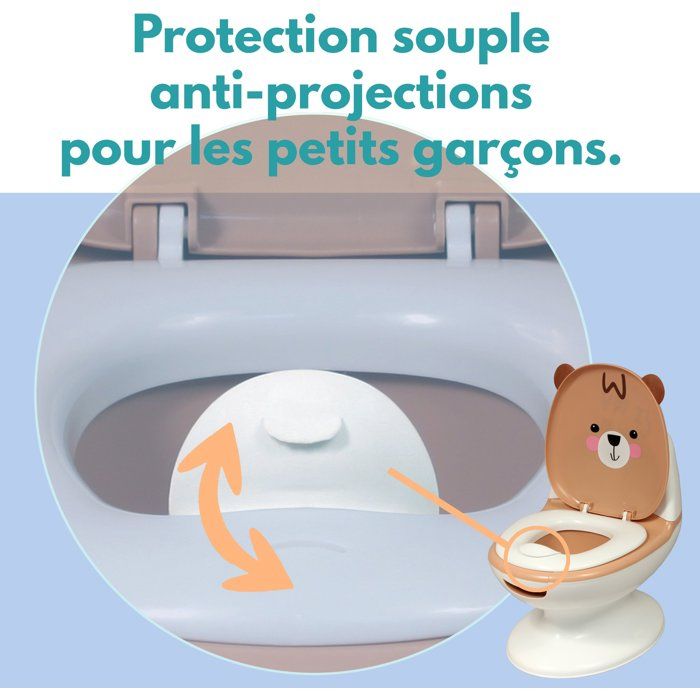 BAMBISOL educational baby potty - Lid and folding seat - Flush lever
