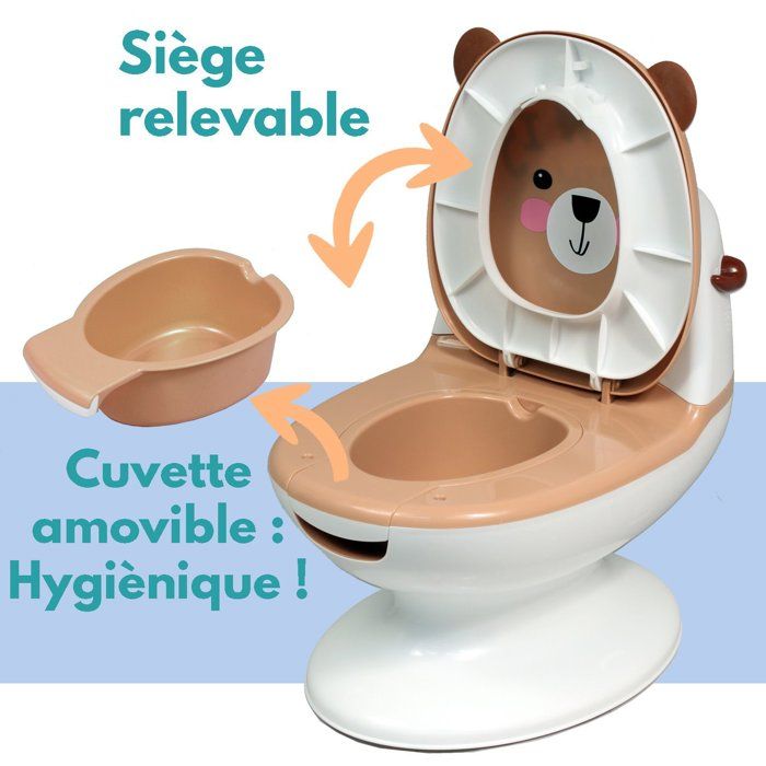 BAMBISOL educational baby potty - Lid and folding seat - Flush lever