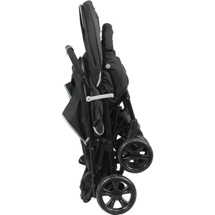 BAMBISOL Double Stroller - Fully equipped - Rain cover included - Easy folding