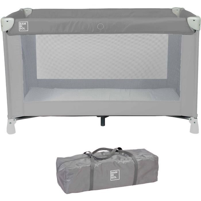 BAMBISOL travel cot 120x60 cm - From birth to 3 months - Mattress and carrying bag included