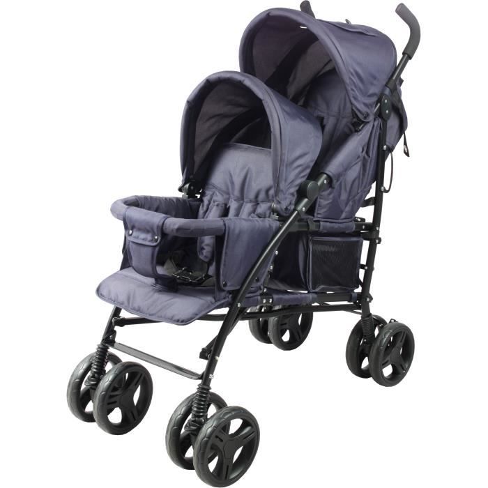 BAMBISOL double cane stroller - 6-36 months for the front seat (max 15 kg) and 0-36 months (max 15 kg) for the rear seat