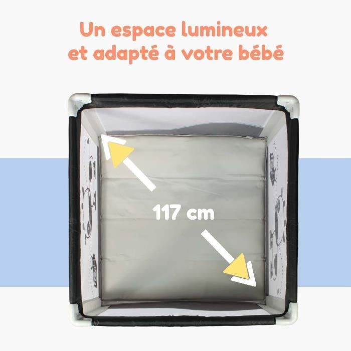 BAMBISOL - Folding Baby Playpen 90 x 90cm - Play Area, Carry Bag