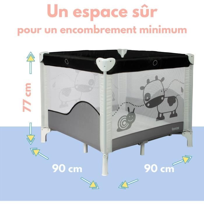 BAMBISOL - Folding Baby Playpen 90 x 90cm - Play Area, Carry Bag