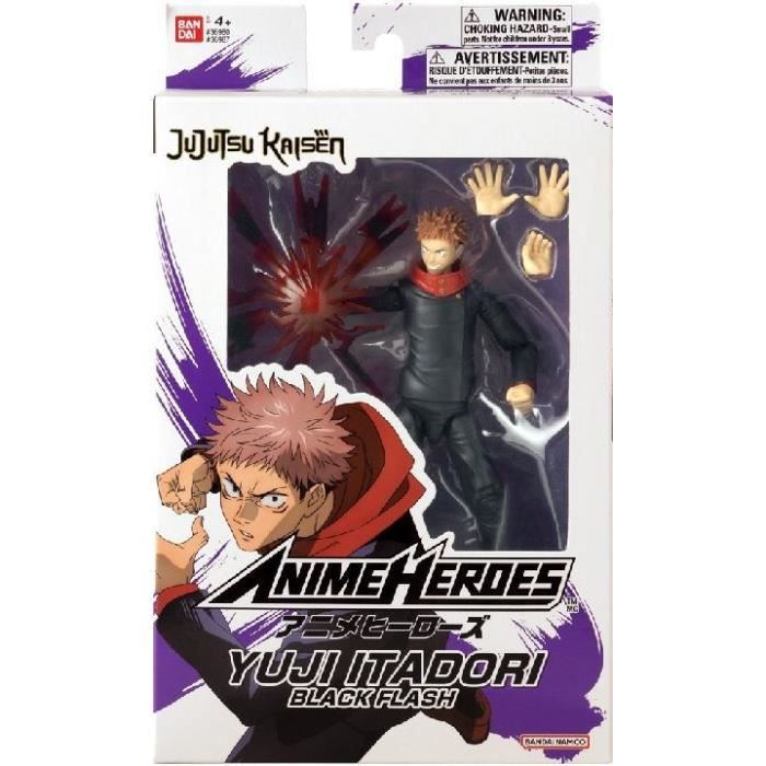 Anime Heroes 17 cm articulated figurine - Itadori Yuji Black Flash - BANDAI - Anime Heroes - Jujutsu Kaisen