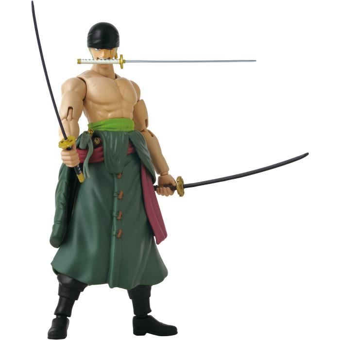Anime Heroes Figure - BANDAI - One Piece Zoro Style 3 Swords 17 cm - 16 points of articulation