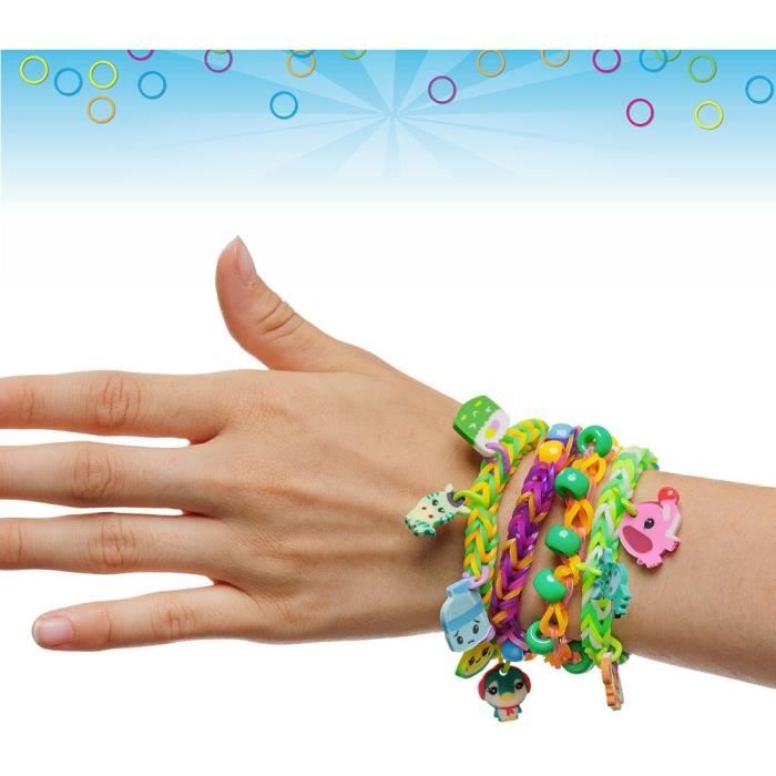 Bandai - Rainbow Loom Mega Combo Set - Bracelet Making - Loom with 5600 Elastics - Charms and Beads - CD00101