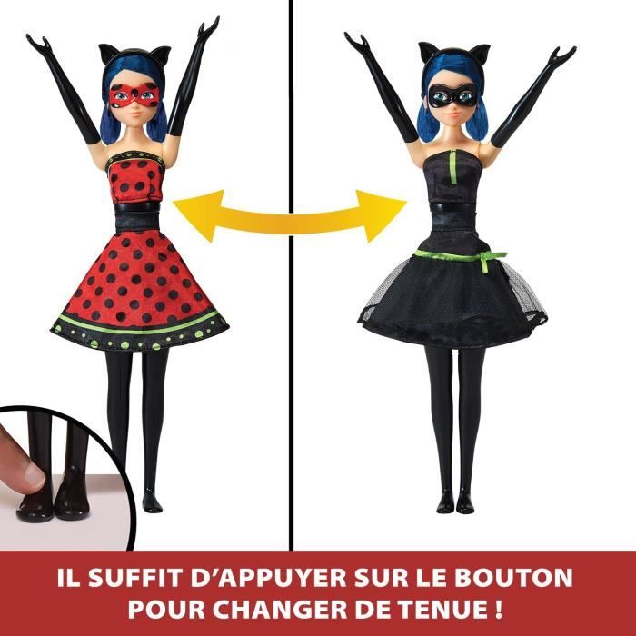 Ladybug Transformation Doll - BANDAI - Miraculous 26 cm - Change of outfit