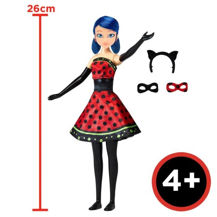 Ladybug Transformation Doll - BANDAI - Miraculous 26 cm - Change of outfit