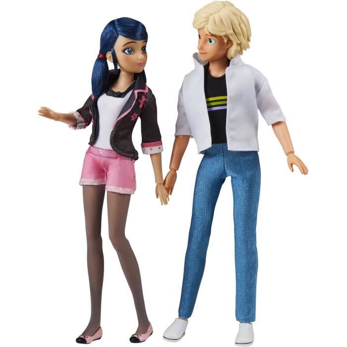 Pack de 2 Poupées - BANDAI - Miraculous - P50377 - Marinette & Adrien -  26 cm