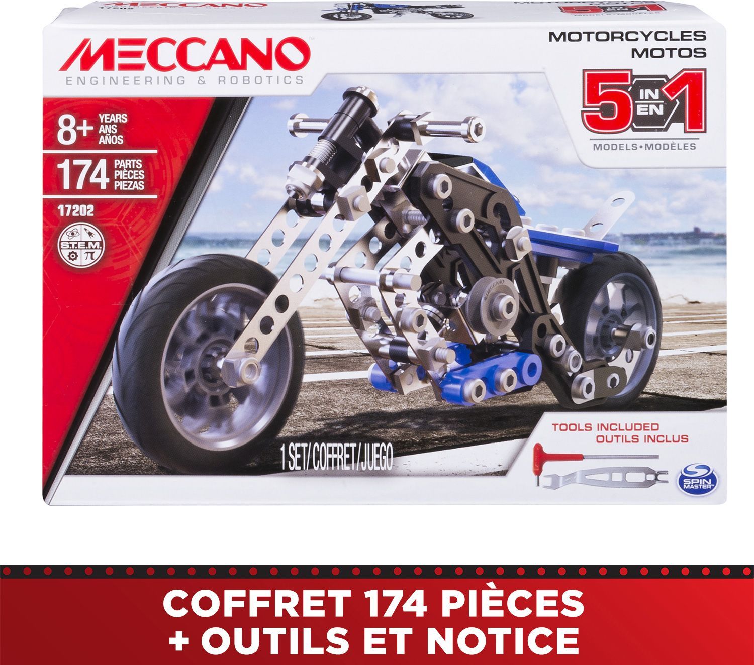 Moto - BANDAI - Meccano - APM20103 - 5 Modeles