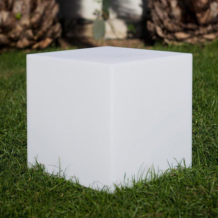 LUMISKY - Luminous cube stool wireless LED - multicolored dimmable CARRY - 40cm with remote control and induction base