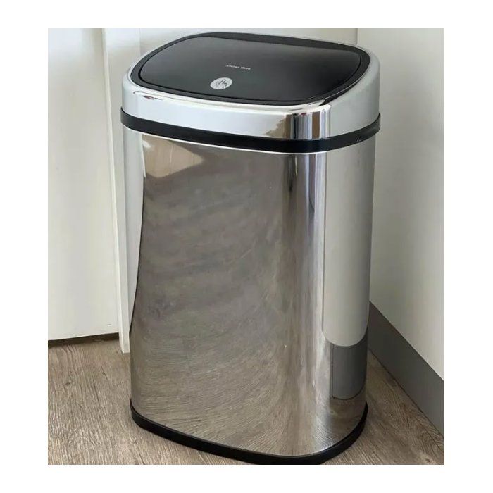 KITCHEN MOVE Semi-Automatic Kitchen Waste Bin One-touch Square 60 L - Gray