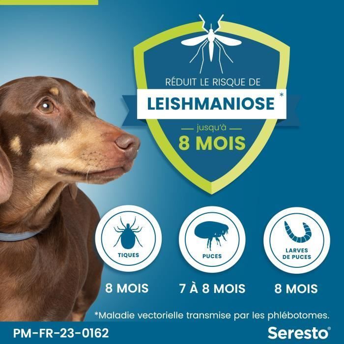 Seresto Dog Anti-Puaces and Anti-Tiques Collier -8kg 1 Unit