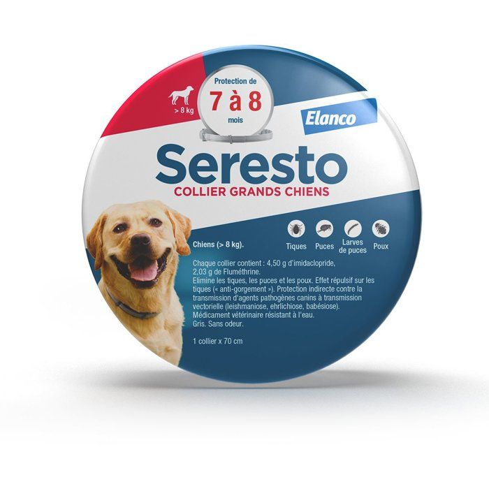 Seresto Dog Anti-Puaces and Anti-Tiques Collar +8kg 1 Unit