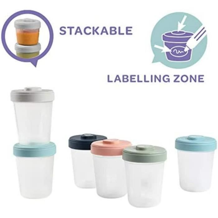 BEABA Set 2nd age 6 portions clip - (6x250ml)