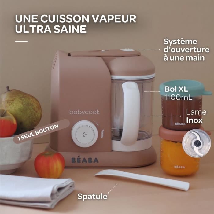 BEABA EXCLUSIVITE, Babycook solo, 4 in 1 baby robot, cooker-mixer, Pralin