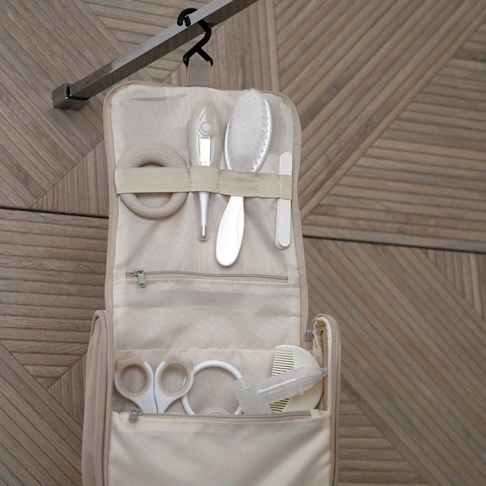Trousse de toilette - BEABA - 10 accessoires - Terre d'argile