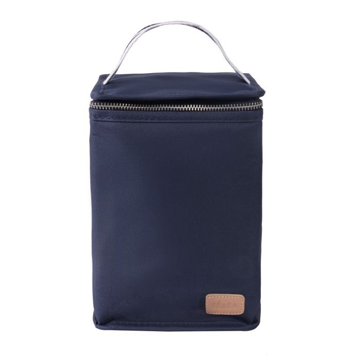 BEABA, Insulated lunch pouch Navy blue / stripes