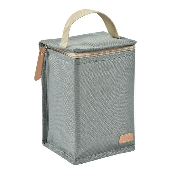 Beaba, baby meal pouch, isothermal, sage green