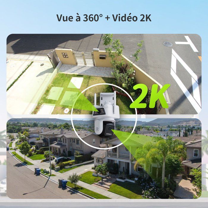 Security Camera - BEANS VIEW - D320 Dual 2K - Outdoor - WiFi - Night Vision