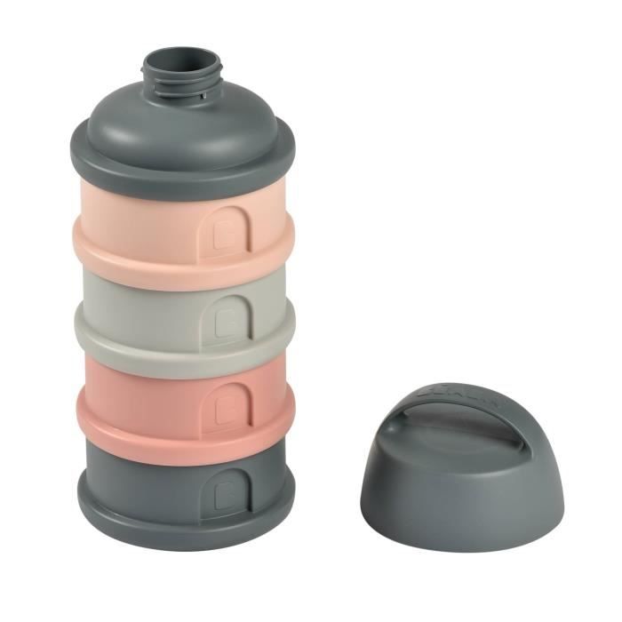 Beaba, dosser box, 4 compartments, mineral gray / pink