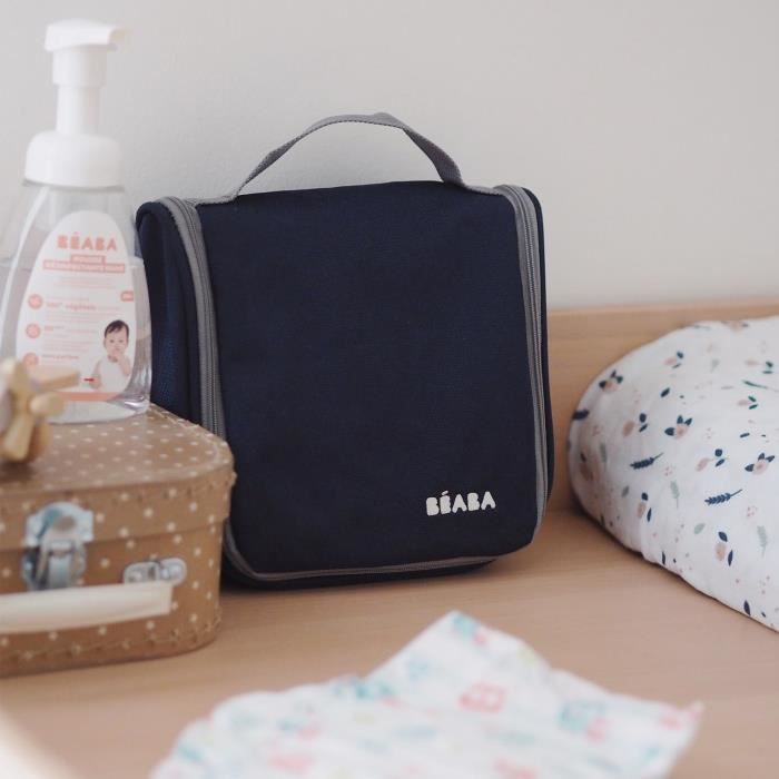 BEABA, Travel toiletry bag, 9 accessories, night blue