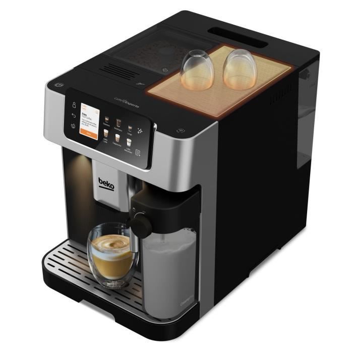 Coffee machine with grinder - BEKO - CEG7348X - 1350 W - 250g beans - Black / Silver