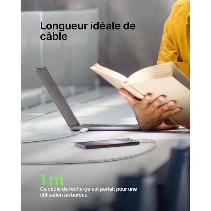 Braided Cable - BELKIN - USB-C to USB-A - 1 m - White