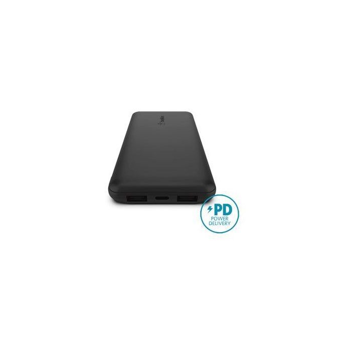 Portable Charger - BELKIN - 20,000 mAh - USB-A & USB-C - 15 W - Black