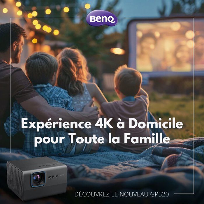 BENQ GP520 4K LED Lifestyle Projector, 2600 AI, Google TV