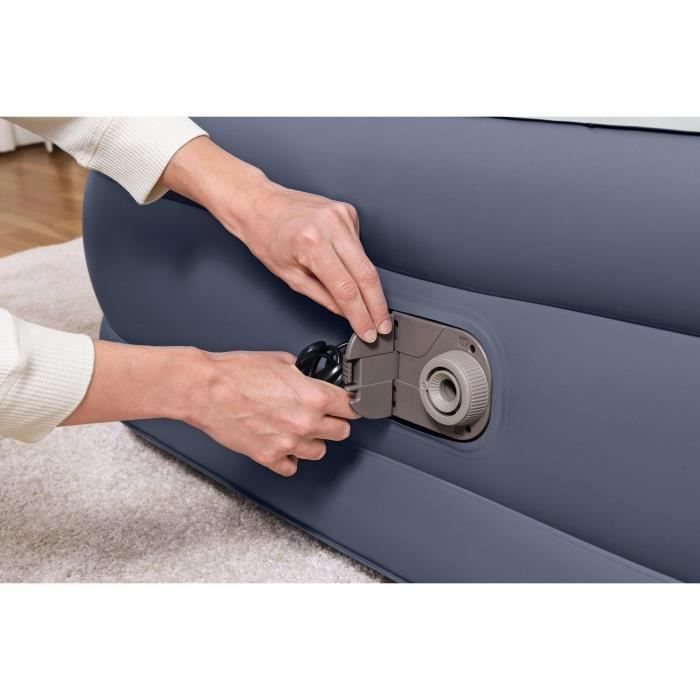 Inflatable bed - BESTWAY - 67923 - Tritech SleekFlow - 2 places, 226 x 152 x 84 cm, headboard, integrated pump